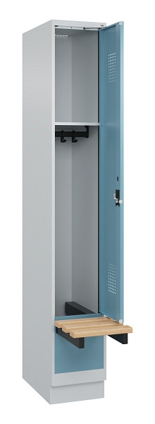 C+P Spind Evolo PLUS, 1 Abteile, 1950x300x815mm, 7035/0010, Zylinderschloss, 049040-10 S10036