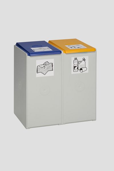 VAR Kunststoffcontainer 40 L, 2-fach, ohne Deckel, 3801