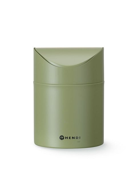 Hendi Tischabfalleimer grün, mit Schwingdeckel 1,2 l, 440780