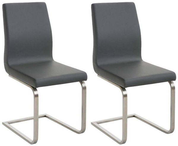 CLP 2er Set Esszimmerstühle Belfort, grau, 322807, 4251756496562
