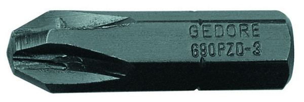 GEDORE Schraubendreherbit 1/4" Vorteilspack für Kreuzschlitzschrauben PZ3, 50 mm lang, VE: 10 Stück, 6553170