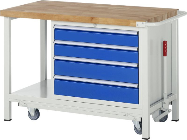 RAU Absenkbare Werkbank 8000 - Modell 8262, B1250 x T700 x H880 mm, 15-8262A6-127B4F.11