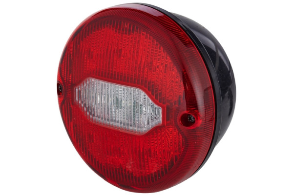 HELLA Heckleuchte, LED, 24V, geschraubt, Lichtscheibenfarbe: rot/transparent, Kabel: 3020mm, Stecker: Flachsteckhülse, links/rechts, 2NR 013 155-221