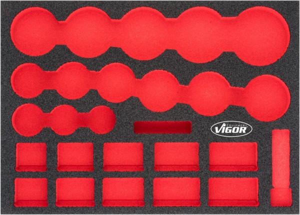 VIGOR 2-Komponenten Weichschaum-Einlagen, Einlagenmaß / Schubladengröße: M (282 x 393 x 35 mm), Verwendung: V5066, V5066-L