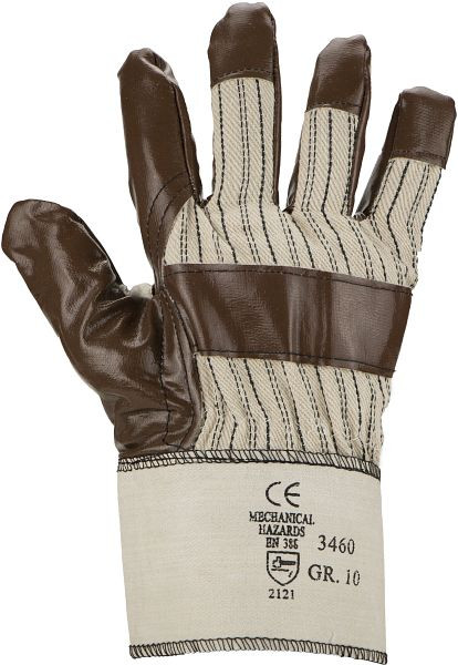 ASATEX Nitril-Handschuh, braun, Stulpe, Farbe: braun, Größe: 10, VE: 144 Paar, 3460