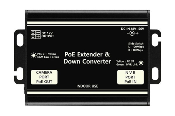 SeeEyes SC-IPH3002DC PoE und Ethernet Extender, Splitter Funktionen (DC 12V), Reichweite 250m, SC-IPH3002DC + 48V 1A adapter
