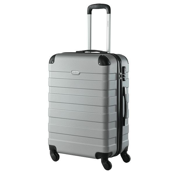 monzana Hartschalenkoffer Essential L Silber, 12110015, 4251776935881