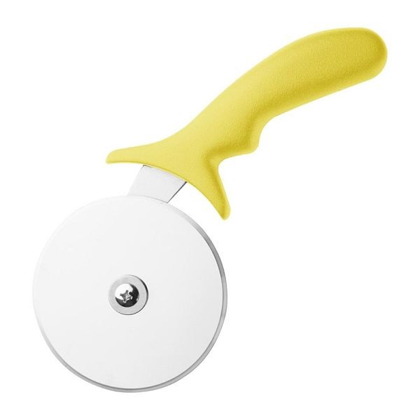 Hygiplas Edelstahl Pizzarad gelb 10cm, 10/0 rostfreier Stahl, FX132