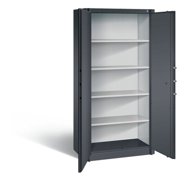 C+P Feuerschutzschrank Certos, H1950xB930xT500mm, Farbe: Schwarzgrau, Klinkengriff, 5 OH, 1170-00 S10019