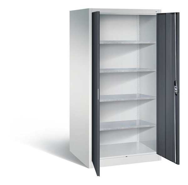 C+P Werkzeugschrank Acurado, H1950xB930xT800mm, Farbe: Lichtgrau / Schwarzgrau, Muldengriff, 8924-00 S10171