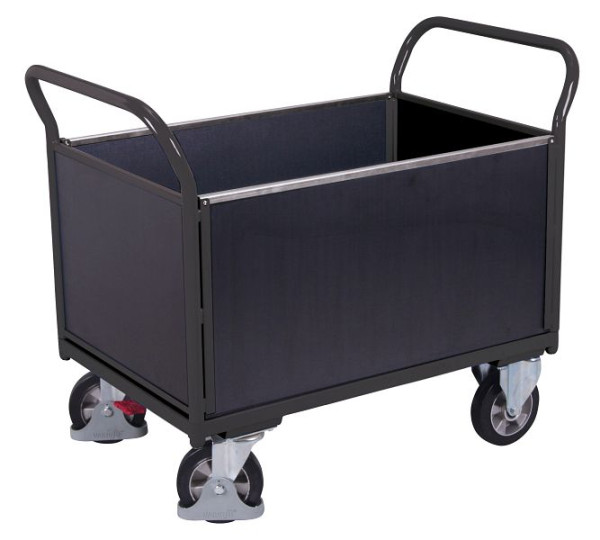 VARIOfit Vierwandwagen mit Siebdruckplatte, Ladefläche: 995 x 650 mm, RAL 7016 anthrazitgrau, sw-700.465/AG