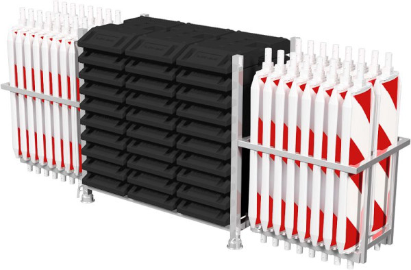 Schake Bakengarnitur SET, Variante mit Bake, Folie Typ RA1/A, doppelseitig schraffiert, Wendebake Typ NOX, 36NOX-SET1