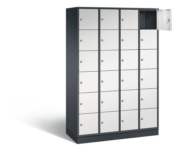 C+P Schließfachschrank Intro, H1950xB1220xT490mm, Farbe: Schwarzgrau / Lichtgrau, 8670-401 S10011