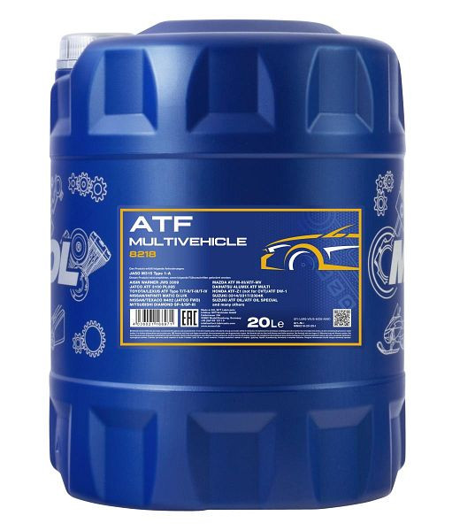 MANNOL Getriebeöl 8218 ATF Multivehicle JWS 3309, VE: 20 l, MN8218-20