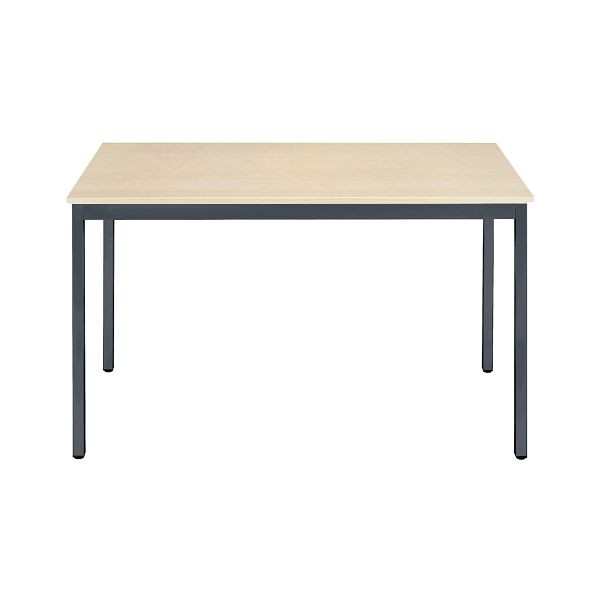 Bisley Mehrzwecktisch, Breite 1400 mm, Tiefe 700 mm, 25mm Tischstärke, 334 anthrazitgrau x MP ahorn, MTC251407MP334