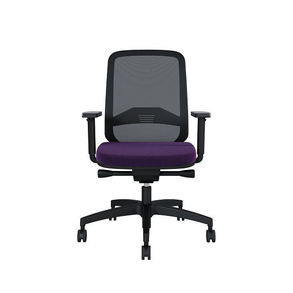 Bisley Bürodrehstuhl Bali, Rückenlehne aus Netzbezug, Mit Armlehnen Kunststofffußkreuz, TN9406 plum, BALIKLRT0015TN9406