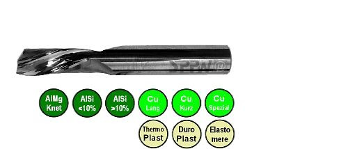 SPPW HSC-Einzahnfräser VHM Linksdrall L: 75x32 z:1 d6 Ø8, 751110S060801