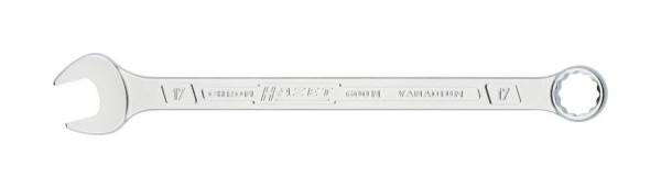 Hazet Ring-Maulschlüssel, Außen-Doppel-Sechskant-Tractionsprofil, 17 mm, 600N-17