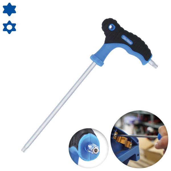 Brilliant Tools T-Griff-Torx® mit Stirnlochbohrung-Winkelstiftschlüssel T20 x 100 mm, BT041014