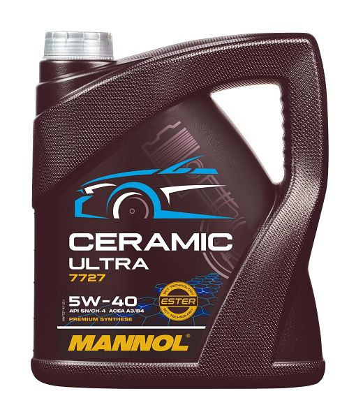 MANNOL Motorenöl 7727 Ceramic Ultra 5W-40, VE: 4 l, MN7727-4