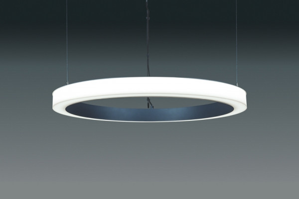 rutec Projekt Ringleuchte DALI Durchmesser 740, H53mm, 230V, 57,6W, IP20, 3000K, CRI80 - RAL9006 AULE - 740, PBE029-9006
