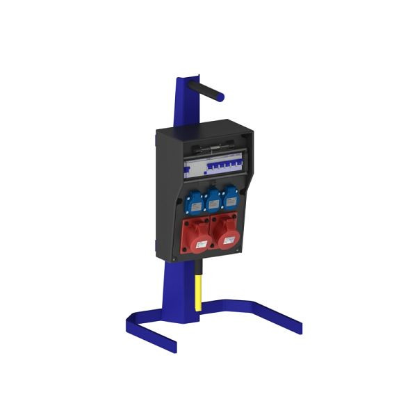 ELSPRO Vollgummi-Sicherheitsverteiler REMSCHEID/TRIER, Zuleitung: 3 m CEE 400 V, Ausgang: 2 CEE 400 V 16 A, 3 Schuko, 1753102