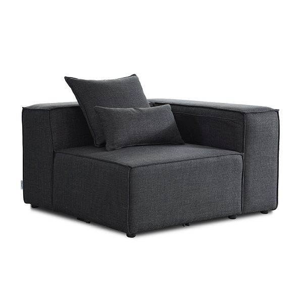 HOME DELUXE Sofa VERONA Rechtes Ecksofa - Farbe Anthrazit, 51301