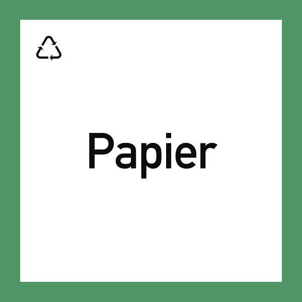 Moedel Wertstoffkennzeichnung "Papier", Kunststoff, 300x300 mm, 99161