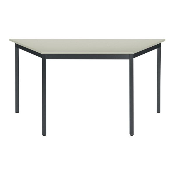 Bisley Mehrzwecktisch, Trapezförmig, Breite 1400 mm, Tiefe 700 mm, 19mm Tischstärke, 333 schwarz x G grau, MTT1407G333
