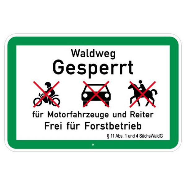 Stein HGS Natur- und Umweltschutzschild -Waldweg Gesperrt-, reflektierend (RA1), uw160002729