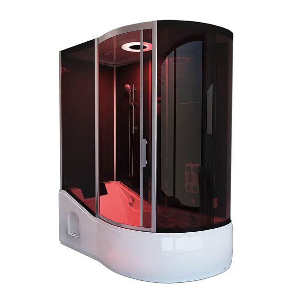 HOME DELUXE Duschkabine ALLIN 2IN1 - Schwarz Rechts, 1033