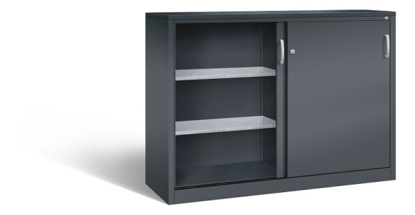 C+P Schiebetürenschrank Acurado, H1200xB1600xT500mm, Farbe: Schwarzgrau, Bügelgriff, 2157-09 S10032