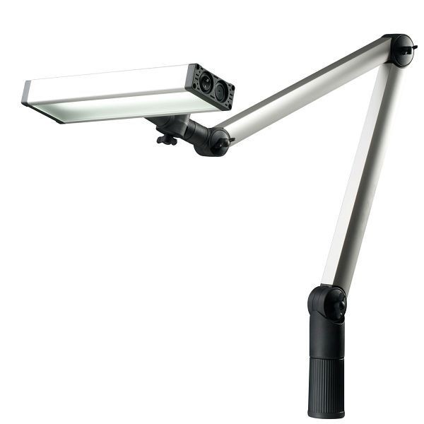 LED2WORK Arbeitsplatzleuchte UNILED II Gelenkarm, 400x400mm, 5200-5700K, Tischklemme, 14W, 110-240V AC, 120610-01