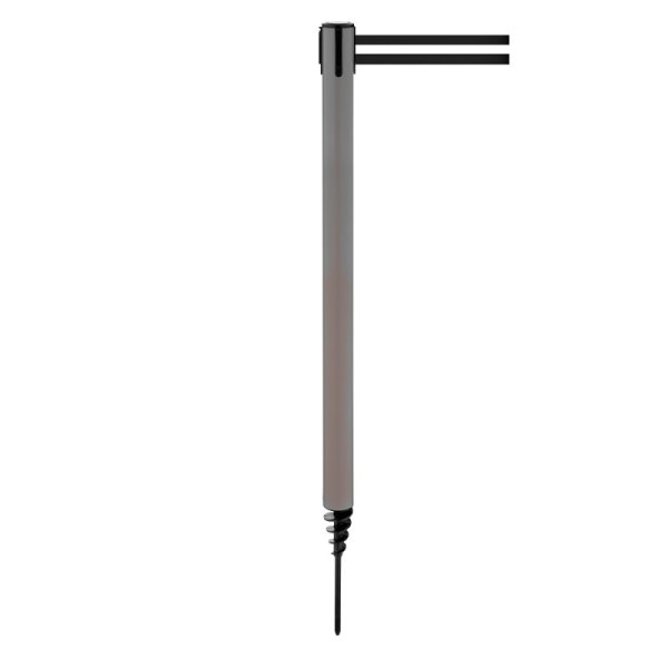 Stein HGS Personenleitsystem -P-Line Outside-, grau, schwarz/weiß/schwarz waagerecht (gestreift), mit Sicherheitsverschluss (selbstlösend), 37686-0402