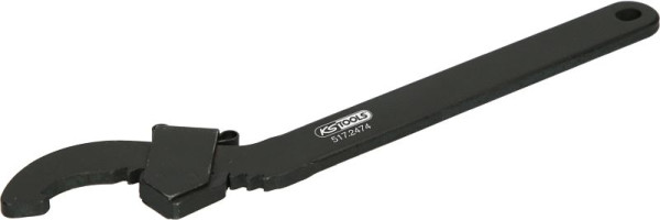 KS Tools Verstellbarer Hakenschlüssel mit Nase, 20 - 42 mm, 517.2474