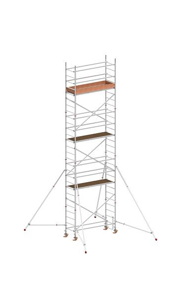 HYMER Fahrgerüst mit Ausleger, Bühnenlänge 2,08 m, Rahmenteilbreite 0,72 m, Reichhöhe 8,27 m, 707708