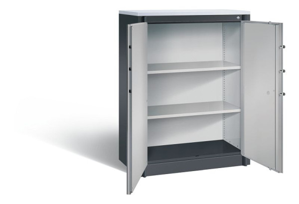 C+P Feuerschutzschrank Certos, H1226xB930xT500mm, Farbe: Schwarzgrau / Weißaluminium, Klinkengriff, 3 OH, 1171-00 S10321