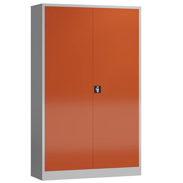 Lüllmann ClassiX Flügeltürenschrank, 1945 x 1200 x 420 mm, lichtgrau/feuerrot, X-530374