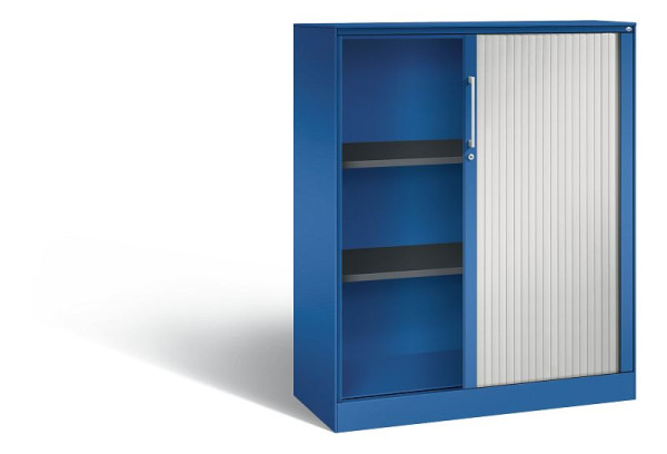 C+P Rollladenschrank Asisto, H1310xB1000xT435mm, Farbe: Enzianblau / Lichtgrau, Bügelgriff, 3 OH, 143032-000 S10098