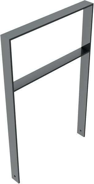 Schake Anlehnbügel aus Flachstahl 80 x 12 mm, mit Querholm, Gesamtbreite: 750 mm, feuerverzinkt und beschichtet DB 703, 453_075B