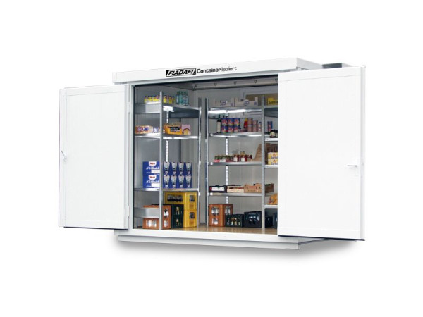 FLADAFI Materialcontainer IC Pro 1300, isoliert, mit isoliertem Boden, Doppelflügeltür (symmetrisch) auf der 3 m Seite, F2221310301