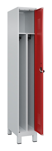 C+P Spind Evolo PLUS, mit Füßen, 1 Abteil, 1950x300x500mm, 7035/3000, Verschluss Drehriegel, 049010-10F S10003