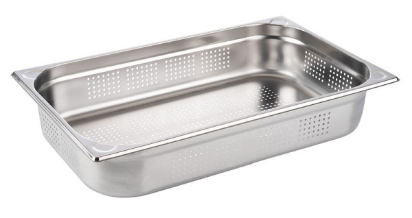 APS GN 1/1 Behälter, perforiert, 53 x 32,5 cm, Tiefe: 100 mm, Edelstahl, 14 Liter, 81908