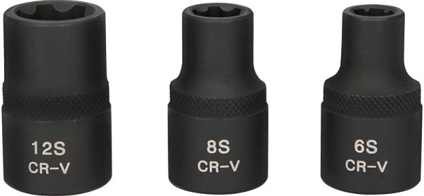 KS Tools 1/2" RIBE Stecknuss-Satz 3-teilig, 911.0895, 4042146820537