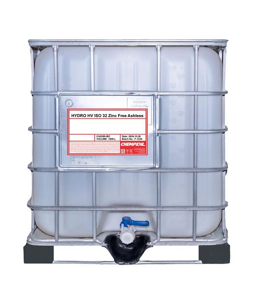 CHEMPIOIL Hydrauliköl 2208 Hydro HV ISO 32 Zinkfrei, VE: 1000 l, CH2208-IBC