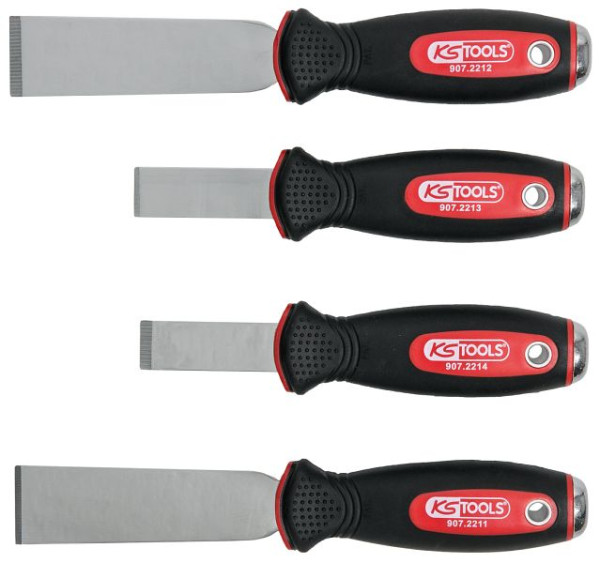KS Tools Edelstahl Schabmeißel-Satz, 4-teilig, 907.2210