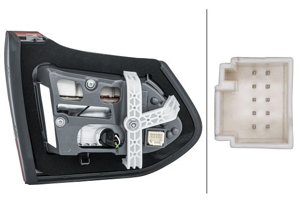 HELLA Heckleuchte, LED, innerer Teil, für u.a. MERCEDES-BENZ C-CLASS T-Model (S205), ECE/CCC, für Linksverkehr, rechts, 2TZ 354 875-161