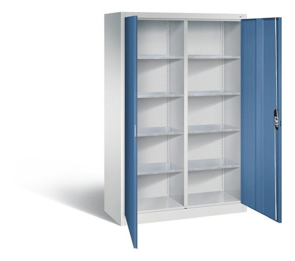C+P Werkzeugschrank Acurado, H1950xB1200xT500mm, Farbe: Lichtgrau / Fernblau, Muldengriff, 8931-311 S10230