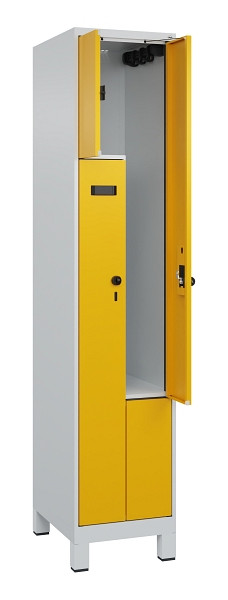 C+P Z-Spind Evolo PLUS, Füße, 2 Fächer, 1950x400x500mm, 7035/1004, Drehriegel, 049013-122 S10000
