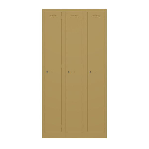 Bisley Garderobenschrank Primary Locker, 3 Abteile, 682 dijon, PL3050T1682